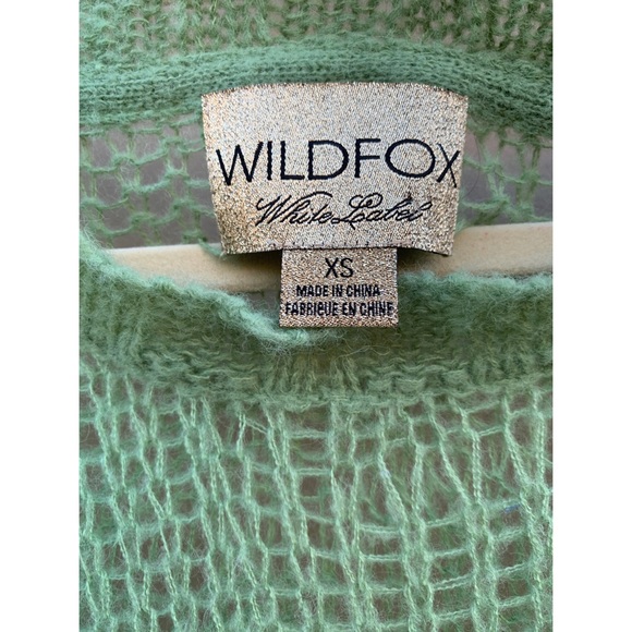 Wildfox White Label Lost Open Mermaid Knit Sweater Grass Stain XS - Picture 5 of 5